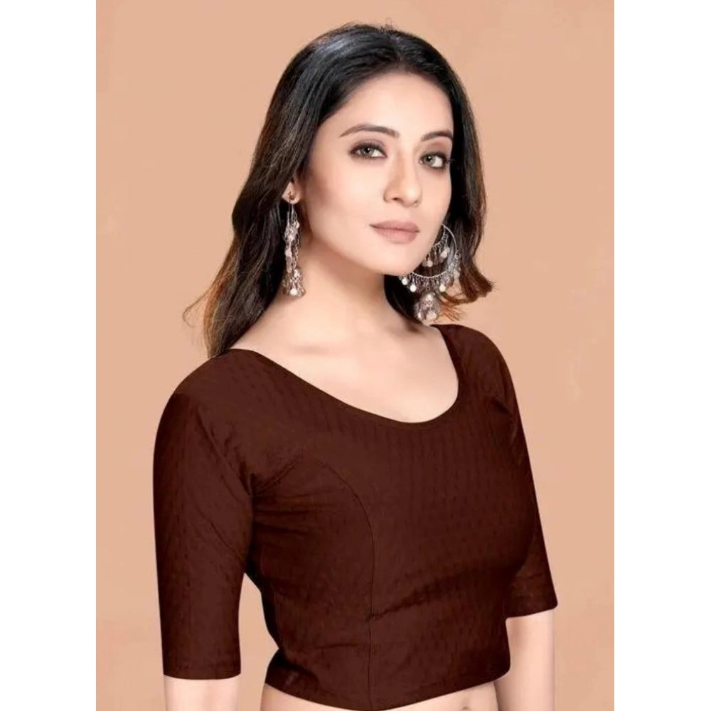 Amfyn Pack Of_2 Women's Hosiery Short Sleeves Round Neck Non-Padded Blouse (Brown)