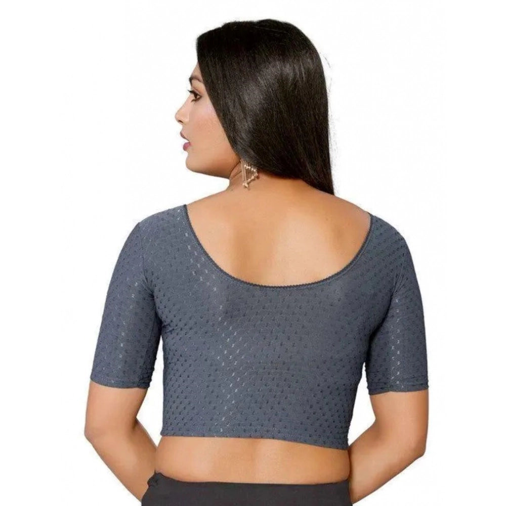 Amfyn Pack Of_2 Women's Hosiery Short Sleeves Round Neck Non-Padded Blouse (Grey)