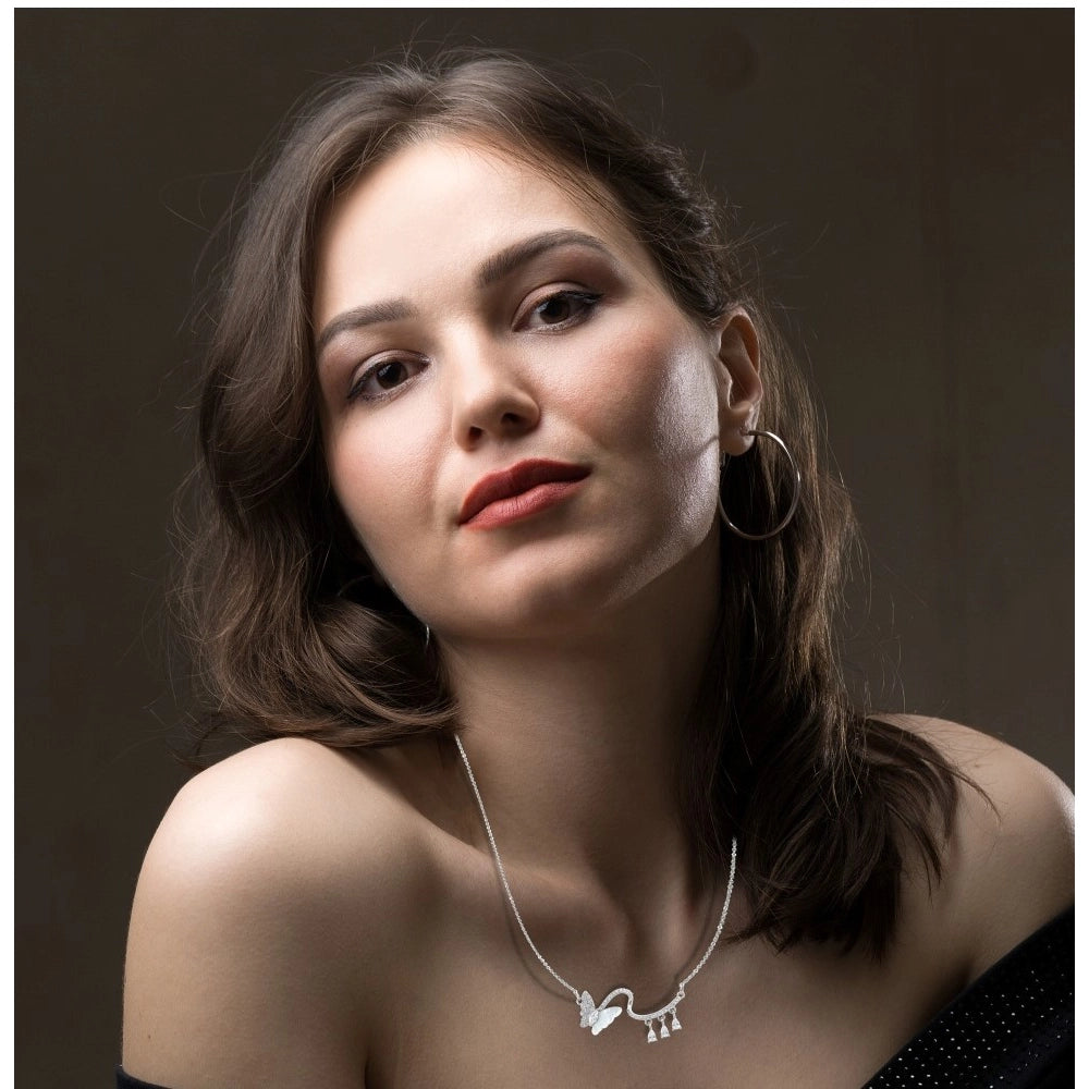 Amfyn Women's Stainless Steel Imported Stanless Steel Pendent Chain (Silver Plated)