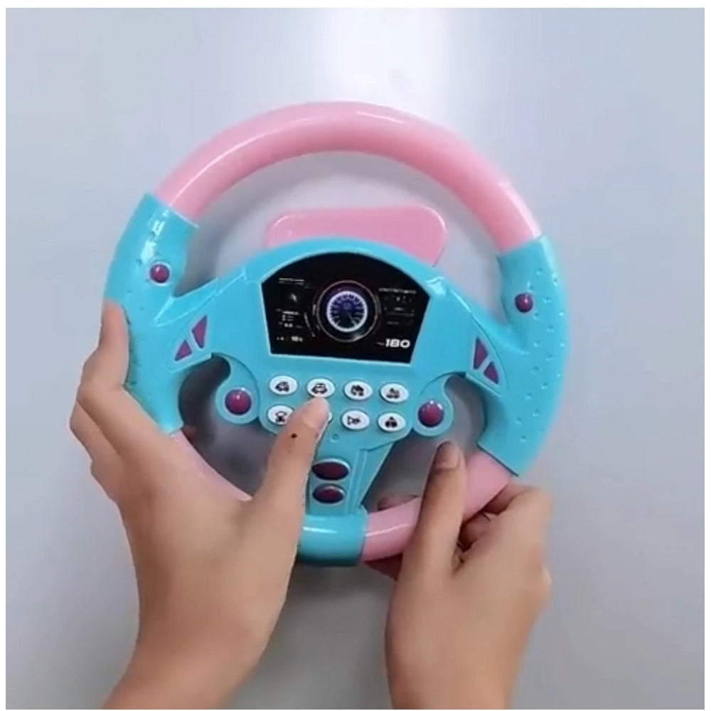 Amfyn Plastic Steering Wheel Driving Controller Toy (Multicolor)