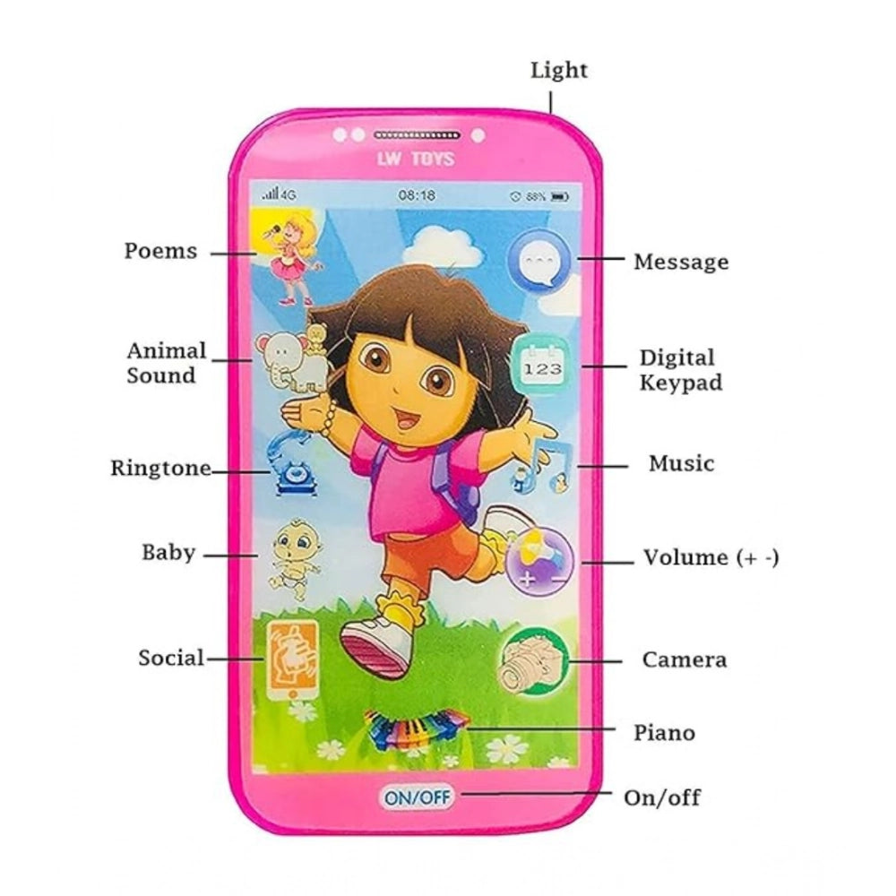 Amfyn Plastic Mobile Smartphone With Touch Screen And Multiple Sound Effects (Multicolor )