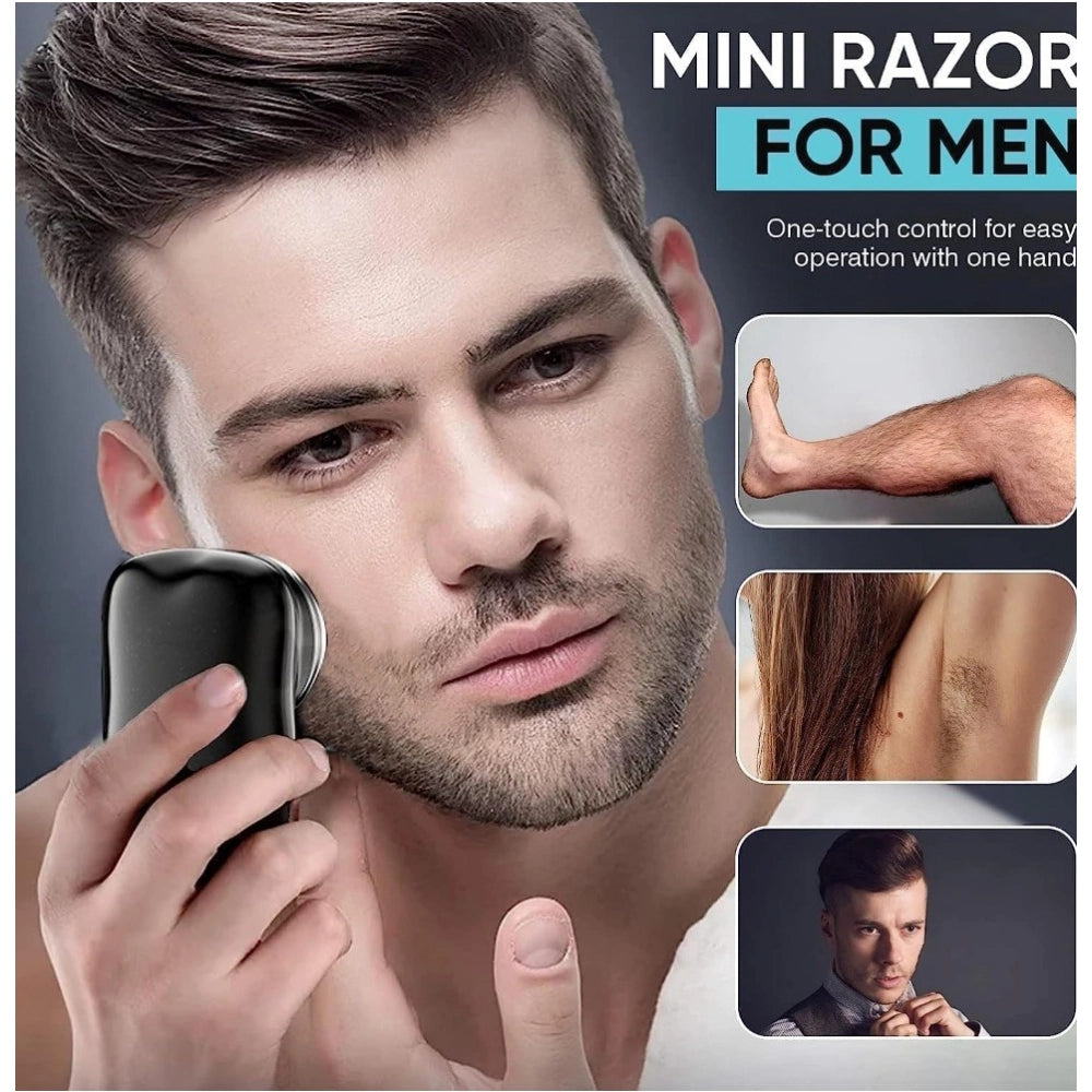 Amfyn Plastic Mini Electric Shaver Portable Shaver Men (Multicolor)