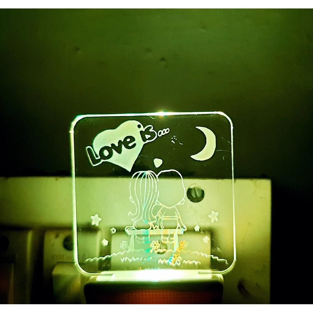 Amfyn Love Is With Half Moon AC Adapter Night Lamp