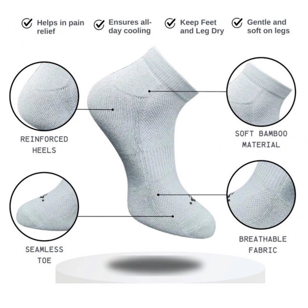 Amfyn 3_Pair Set Unisex Casual Cotton Printed Low Cut Socks (Multicolor)
