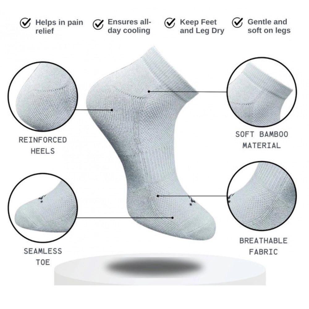 Amfyn 3_Pair Set Unisex Casual Cotton Printed Low Cut Socks (Multicolor)