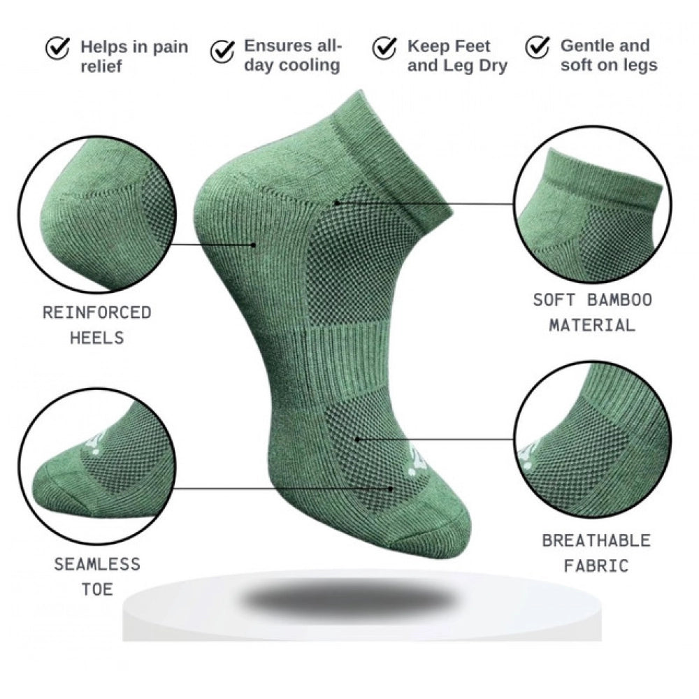 Amfyn 3_Pair Set Unisex Casual Cotton Printed Low Cut Socks (Multicolor)