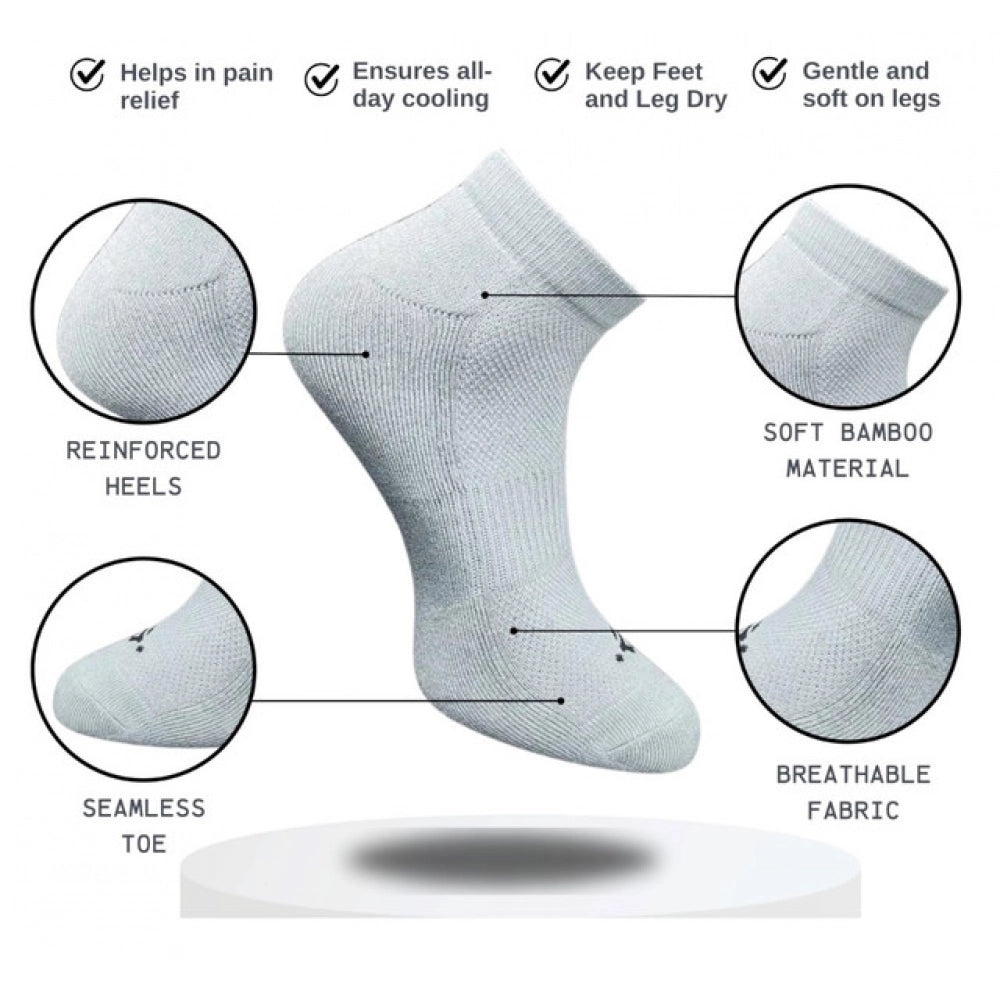 Amfyn 3_Pair Set Unisex Casual Cotton Printed Low Cut Socks (Multicolor)