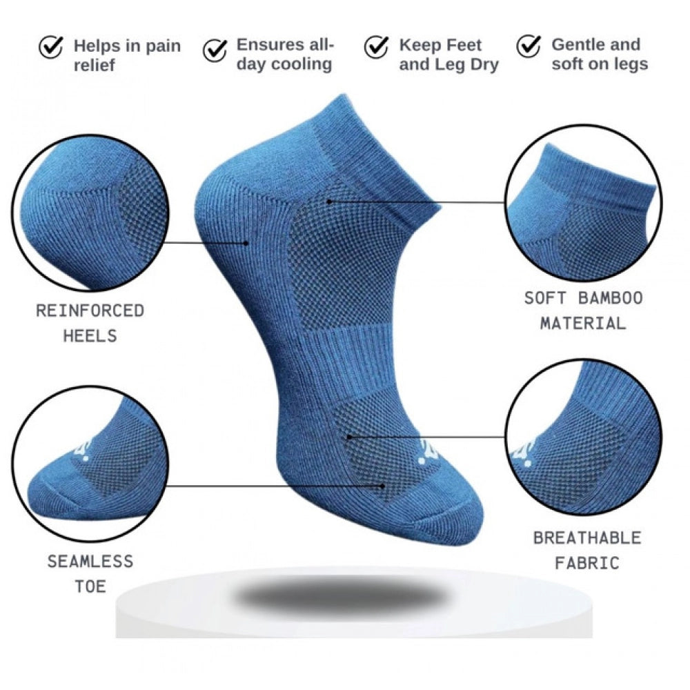 Amfyn 3_Pair Set Unisex Casual Cotton Printed Low Cut Socks (Multicolor)