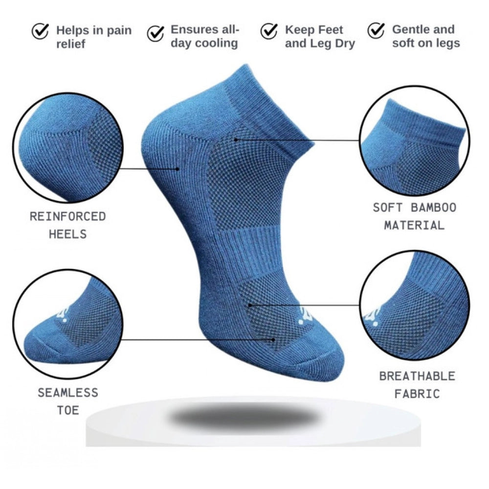 Amfyn 3_Pair Set Unisex Casual Cotton Printed Low Cut Socks (Multicolor)