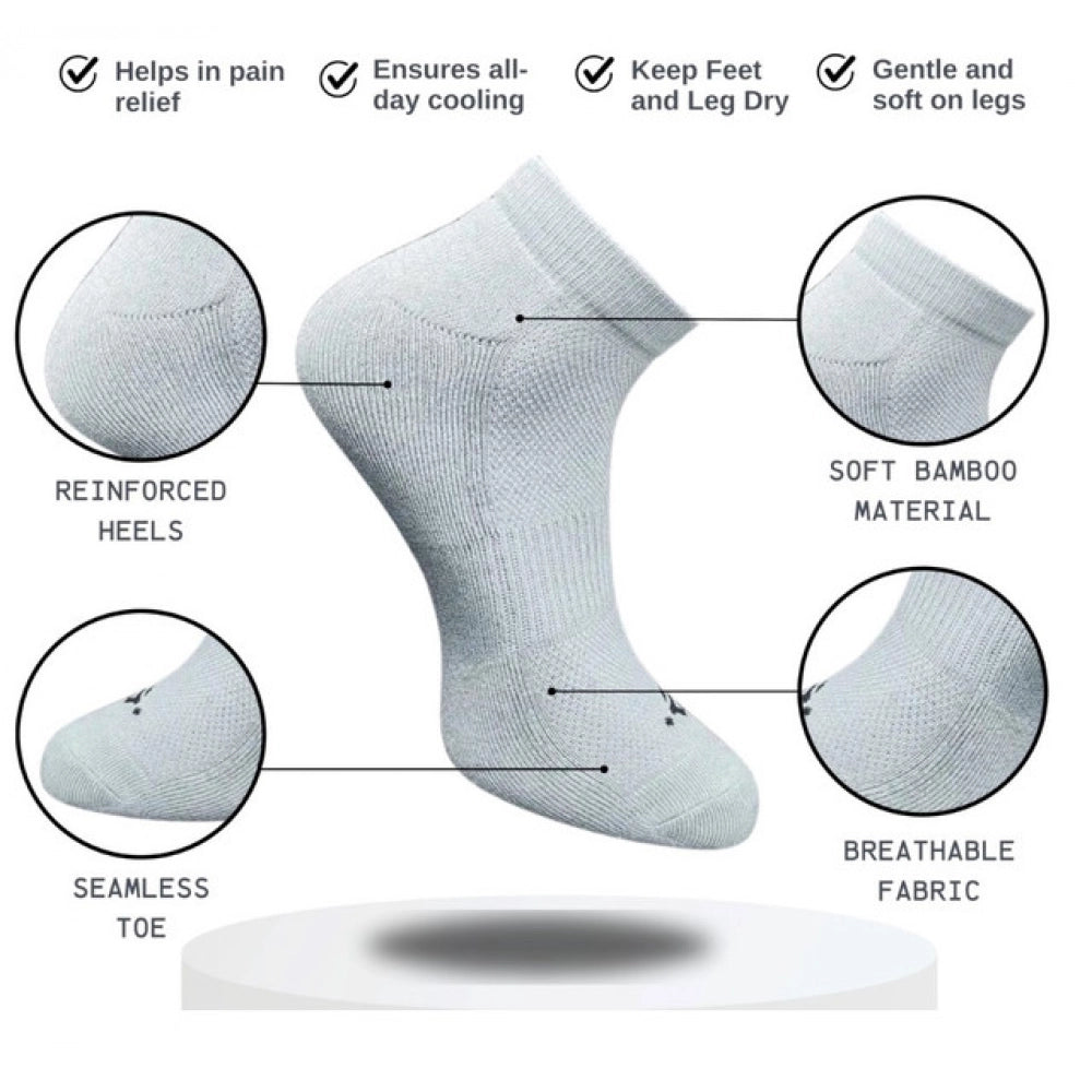 Amfyn 3_Pair Set Unisex Casual Cotton Printed Low Cut Socks (Multicolor)