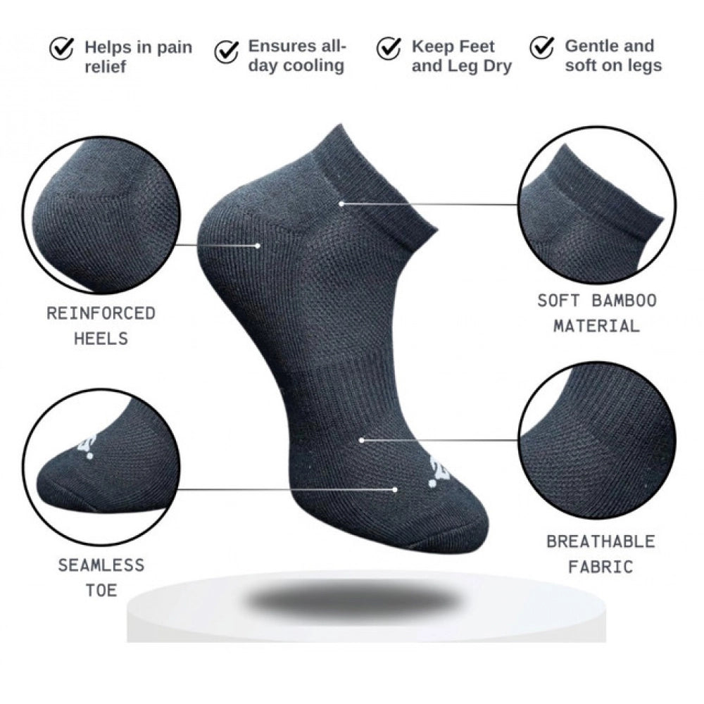 Amfyn 3_Pair Set Unisex Casual Cotton Printed Low Cut Socks (Multicolor)
