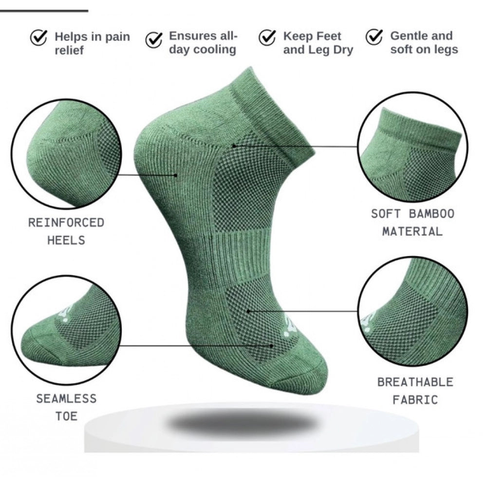 Amfyn 3_Pair Set Unisex Casual Cotton Printed Low Cut Socks (Multicolor)
