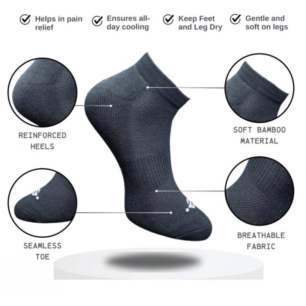 Amfyn 3_Pair Set Unisex Casual Cotton Printed Low Cut Socks (Multicolor)