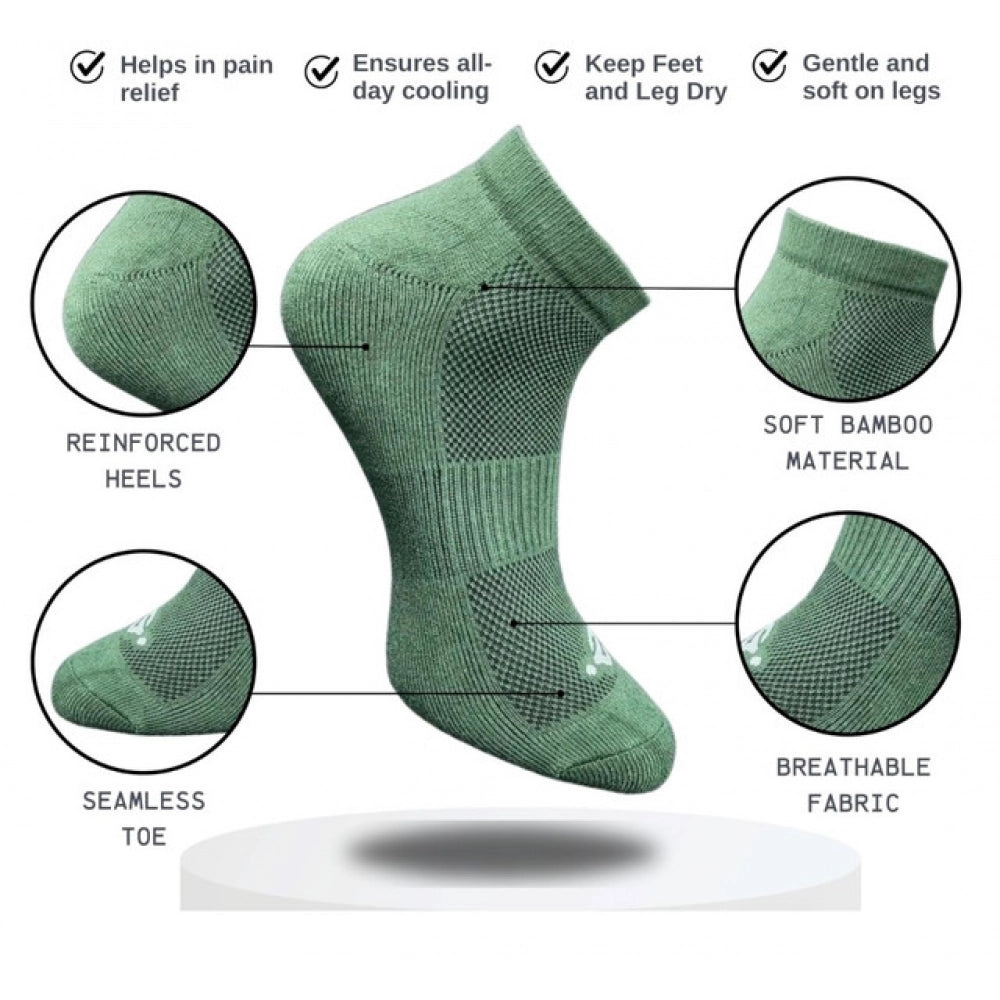 Amfyn 3_Pair Set Unisex Casual Cotton Printed Low Cut Socks (Multicolor)
