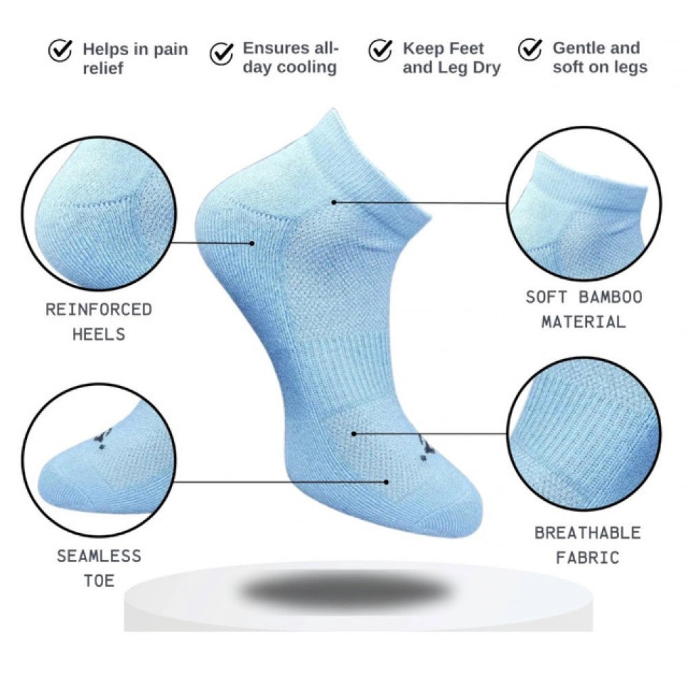Amfyn 3_Pair Set Unisex Casual Cotton Printed Low Cut Socks (Multicolor)