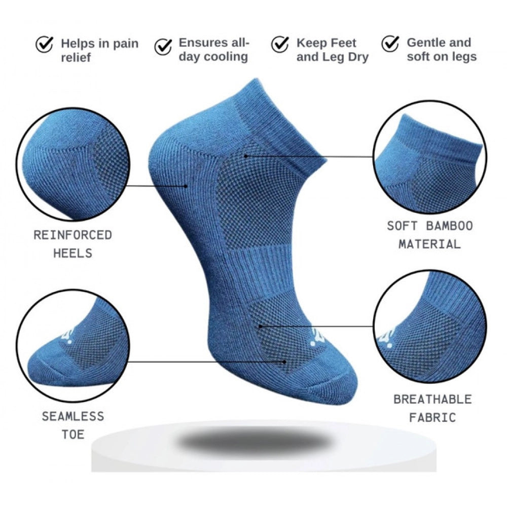 Amfyn 3_Pair Set Unisex Casual Cotton Printed Low Cut Socks (Multicolor)