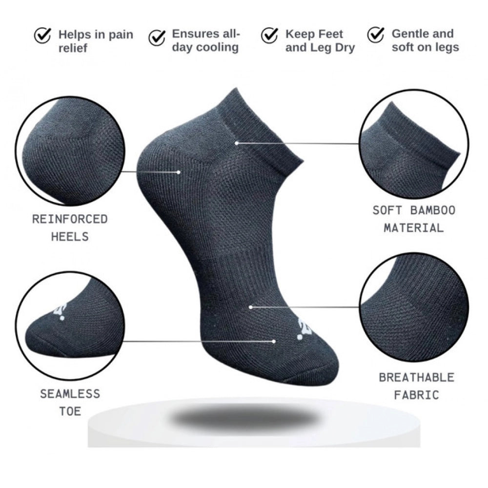 Amfyn 3_Pair Set Unisex Casual Cotton Printed Low Cut Socks (Multicolor)