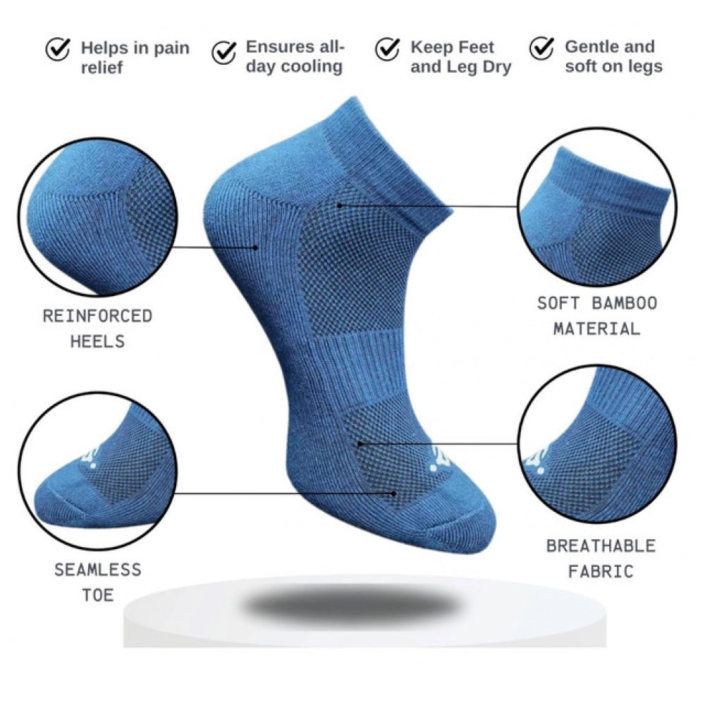 Amfyn 3_Pair Set Unisex Casual Cotton Printed Low Cut Socks (Multicolor)