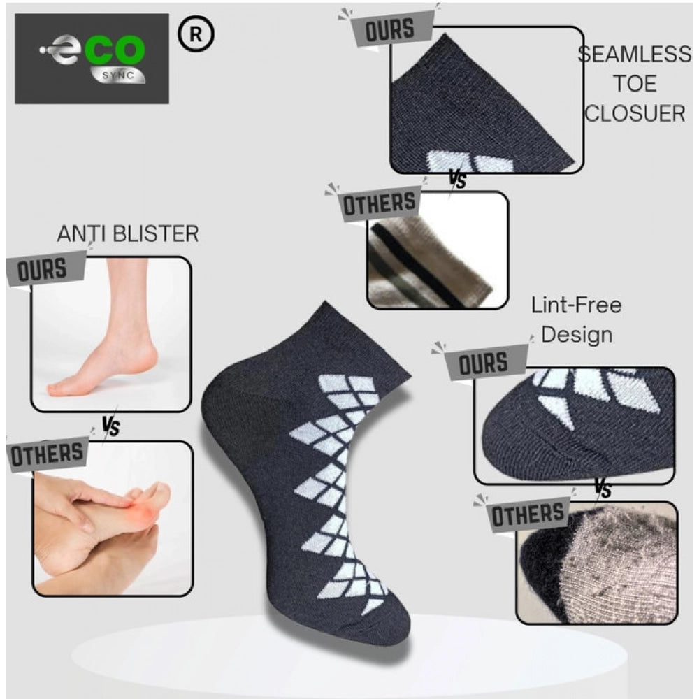 Amfyn 3_Pair Set Unisex Casual Cotton Printed Low Cut Socks (Multicolor)