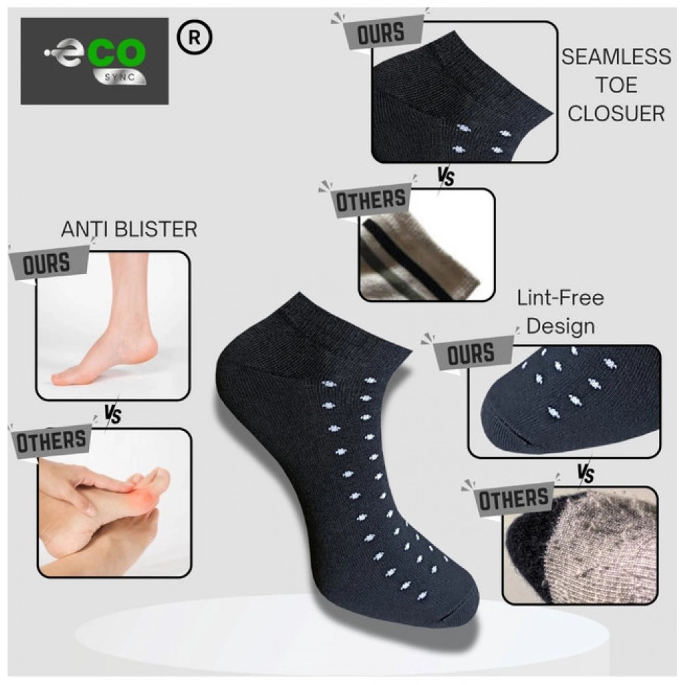 Amfyn 3_Pair Set Unisex Casual Cotton Printed Low Cut Socks (Multicolor)
