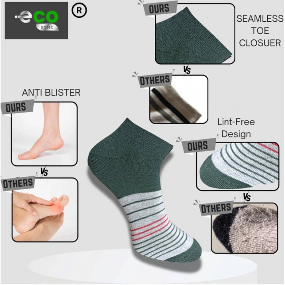 Amfyn 3_Pair Set Unisex Casual Cotton Printed Low Cut Socks (Multicolor)