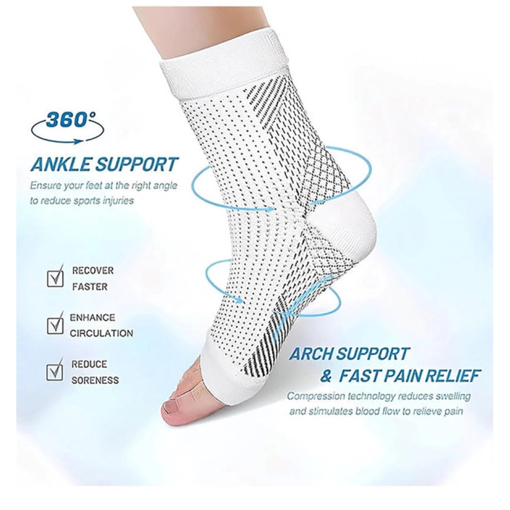 Amfyn 3_Pair Set Unisex Casual Cotton Printed Ankle Length Support Socks (Multicolor)