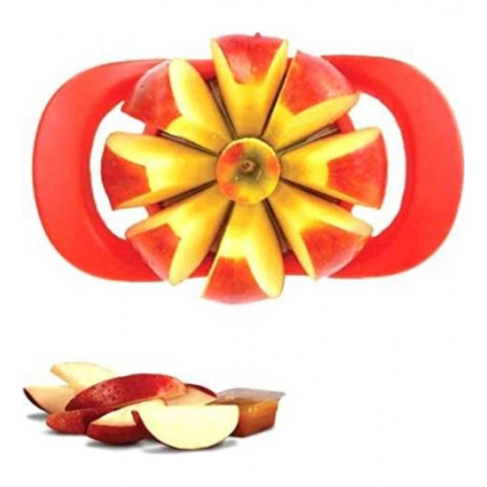 Amfyn Pack Of 3_Apple Cutter – Stainless Steel Fruit Slicer And Corer for Quick Cutting (Color: Assorted )