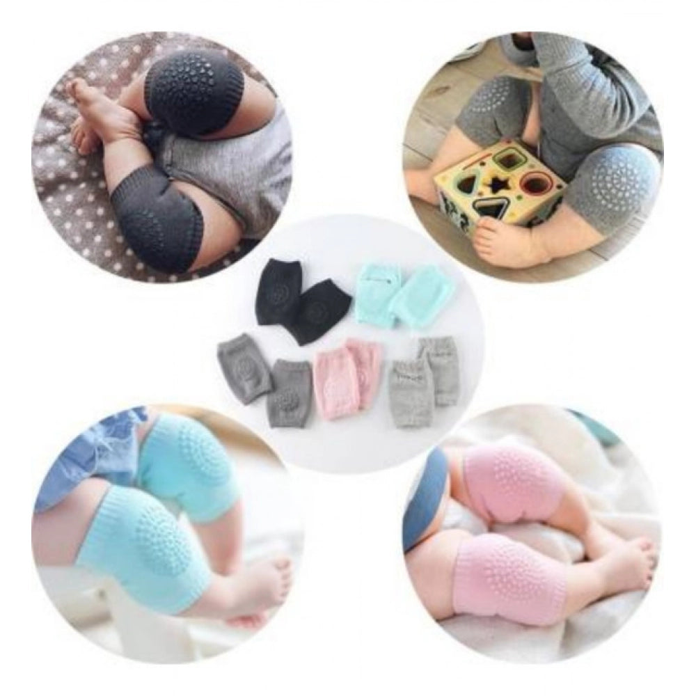 Amfyn Pack Of 3_Baby Knee Pads – Soft And Comfortable Crawling Protectors (Color: Assorted )