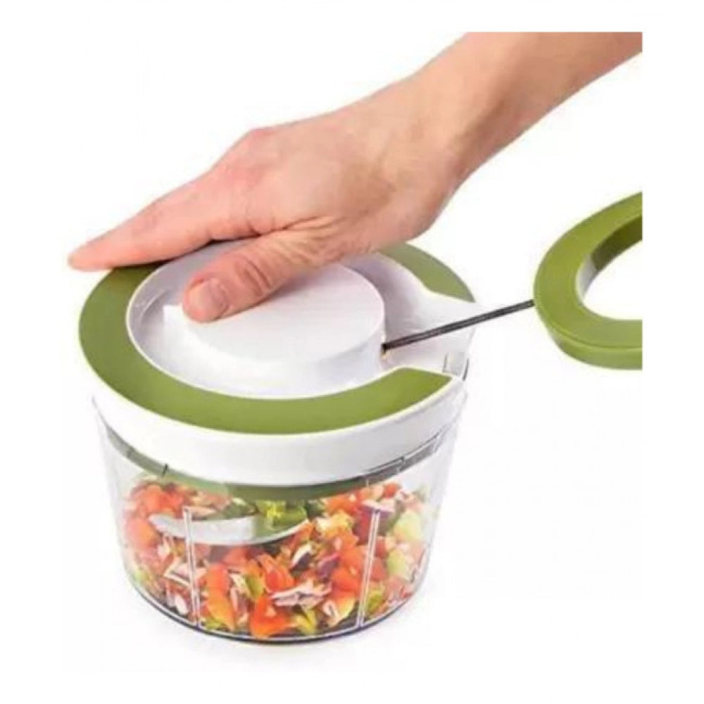 Amfyn 2-in-1 Manual Smart Chopper – Handy Vegetable And Fruit Processor (Color: Assorted )