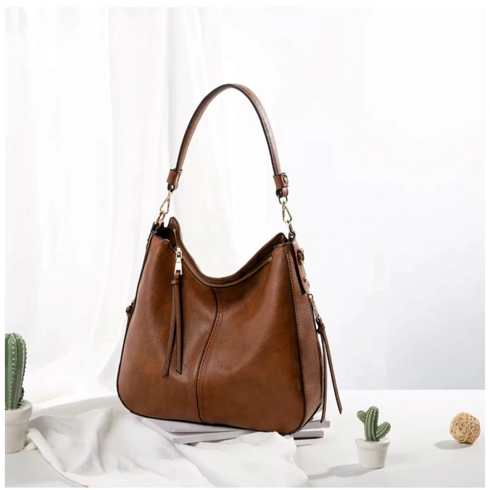 Amfyn Women's PU Leather Zipper Handbag