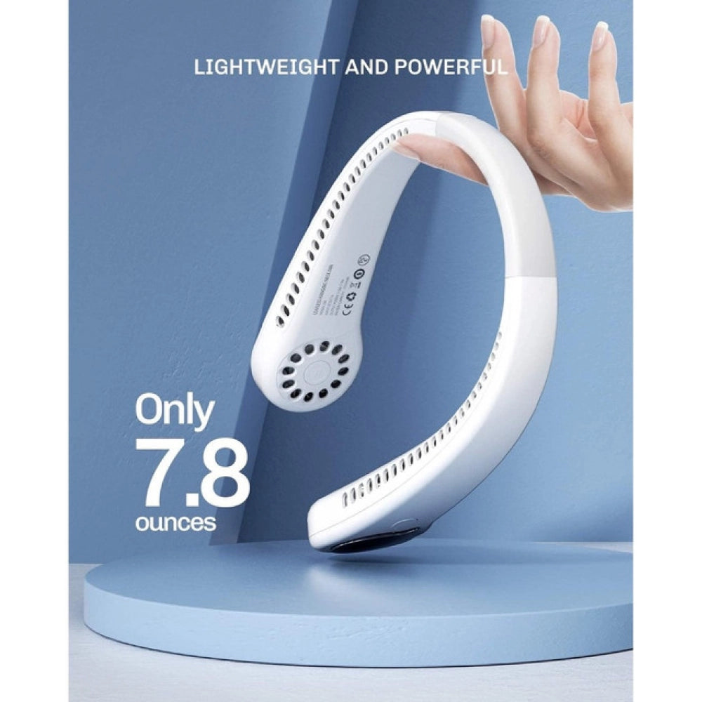 Amfyn Plastic USB Rechargeable Wearable Neck Fan