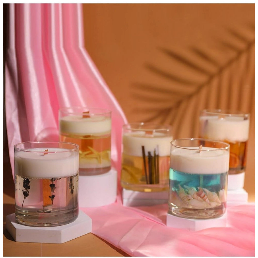 Amfyn Soya Wax, Glass Scented Star Fish Gel Candle