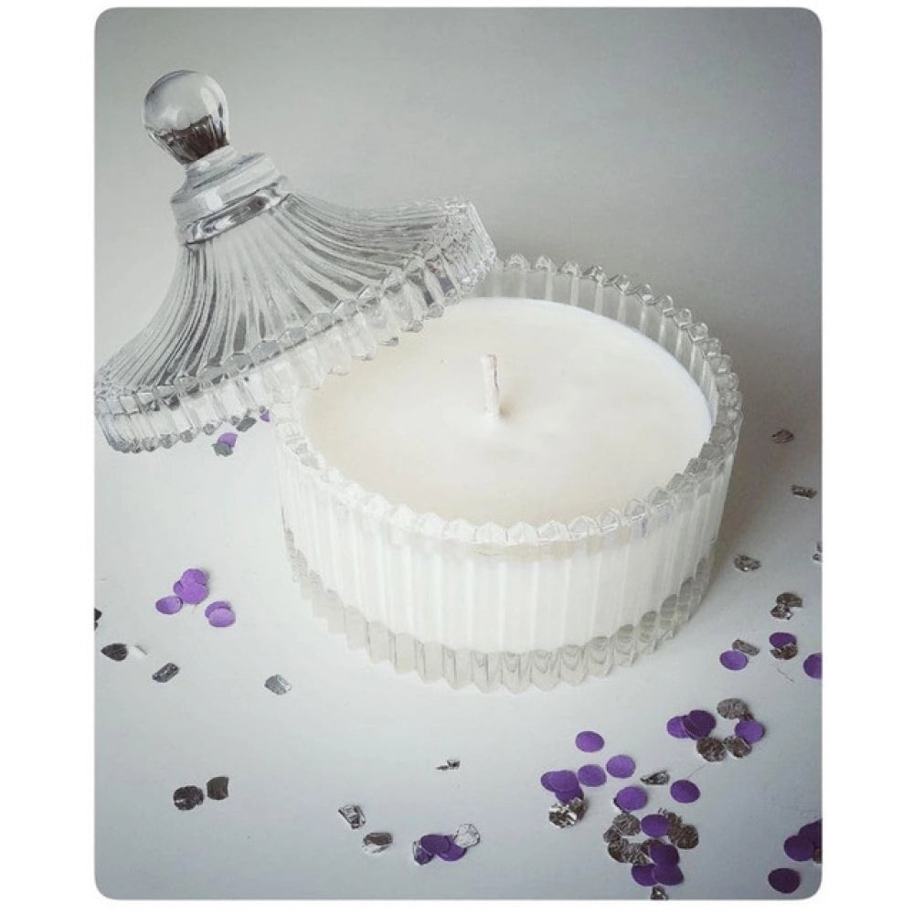 Amfyn Soya Wax, Glass Scented Small Candle in Candy Jar