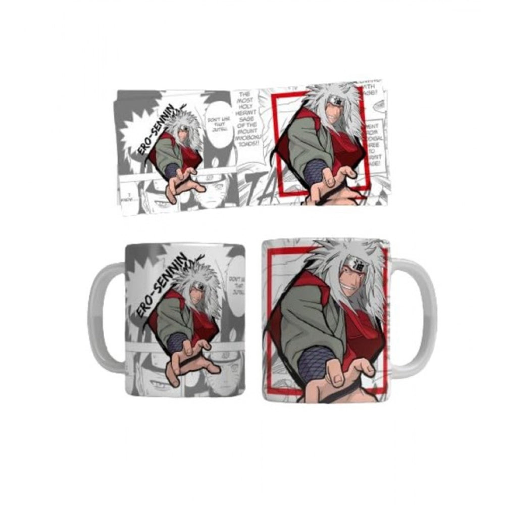 Amfyn Anime Jiraiya Ceramic Printed Coffee Mug (White)
