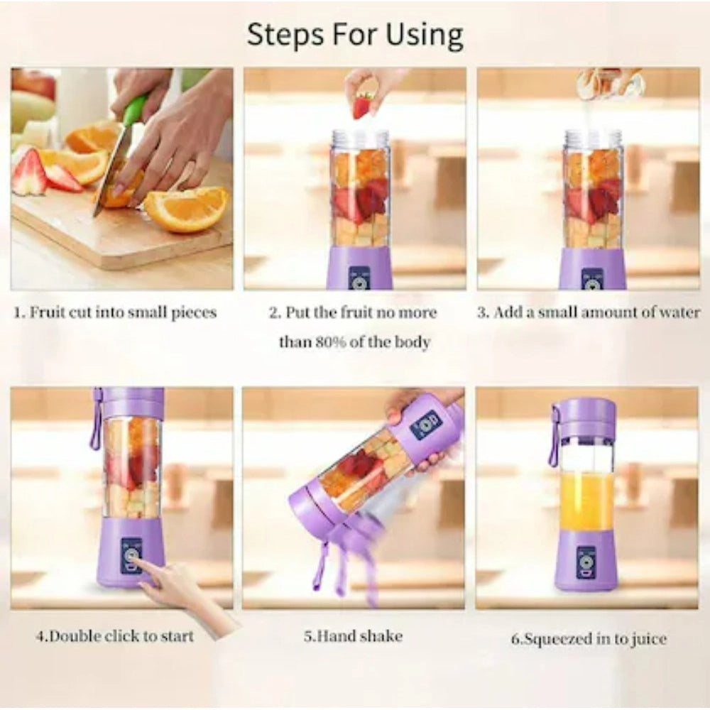 Amfyn Plastic Solid Electric USB Juicer (Purple)