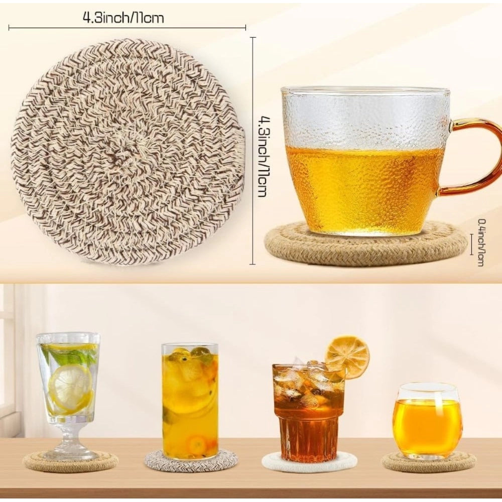 Amfyn Cotton Rope Drink Coasters 6 Pcs Set (Mix)