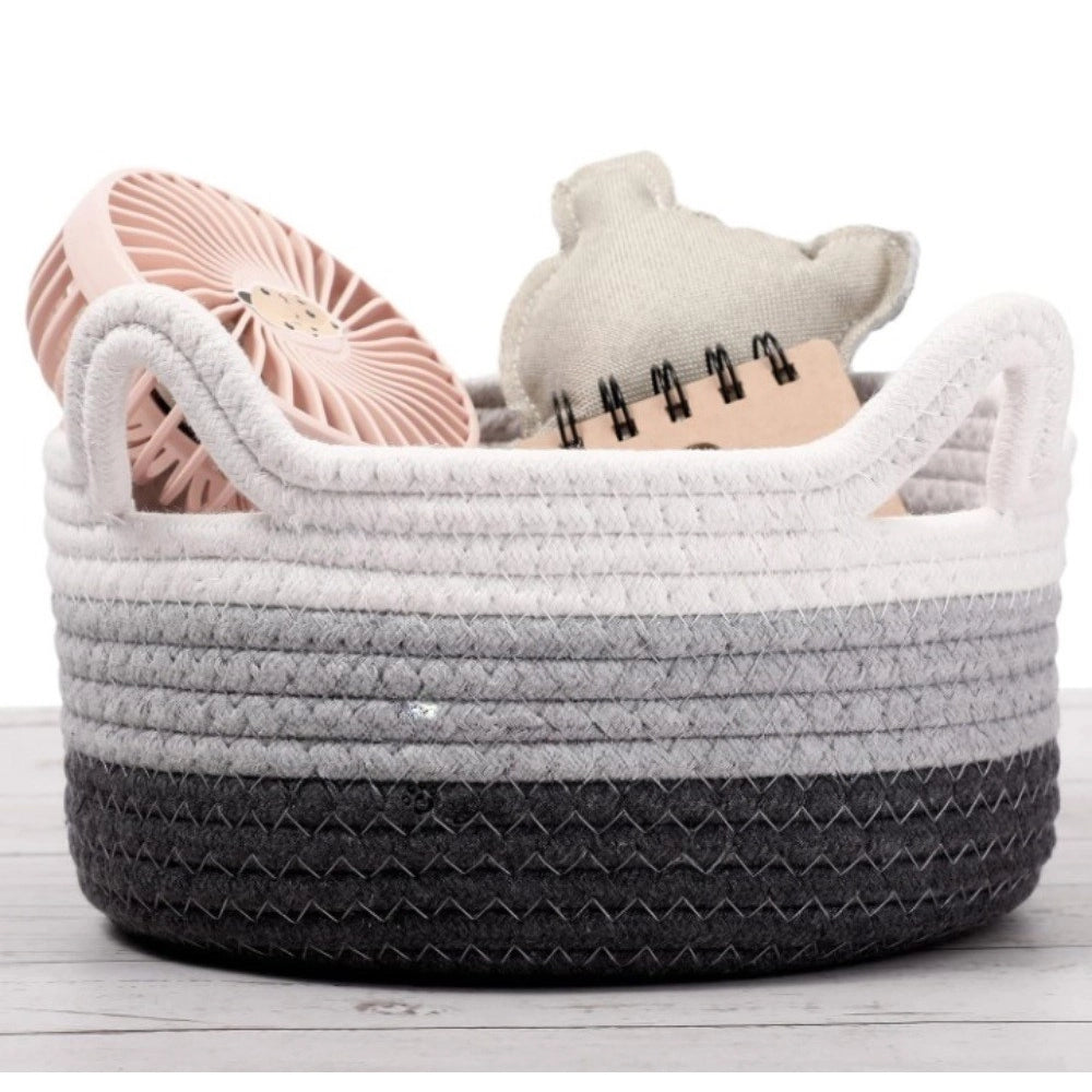 Amfyn Cotton Pack Of_1 Cat Basket 8x4 Inch Storage Basket For Clothes (Multicolor)