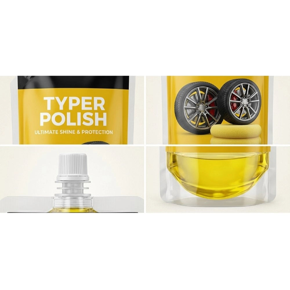 Amfyn Pack of 2 Ultra Tyre Shine & Polish Liquid Pouches 100 ML
