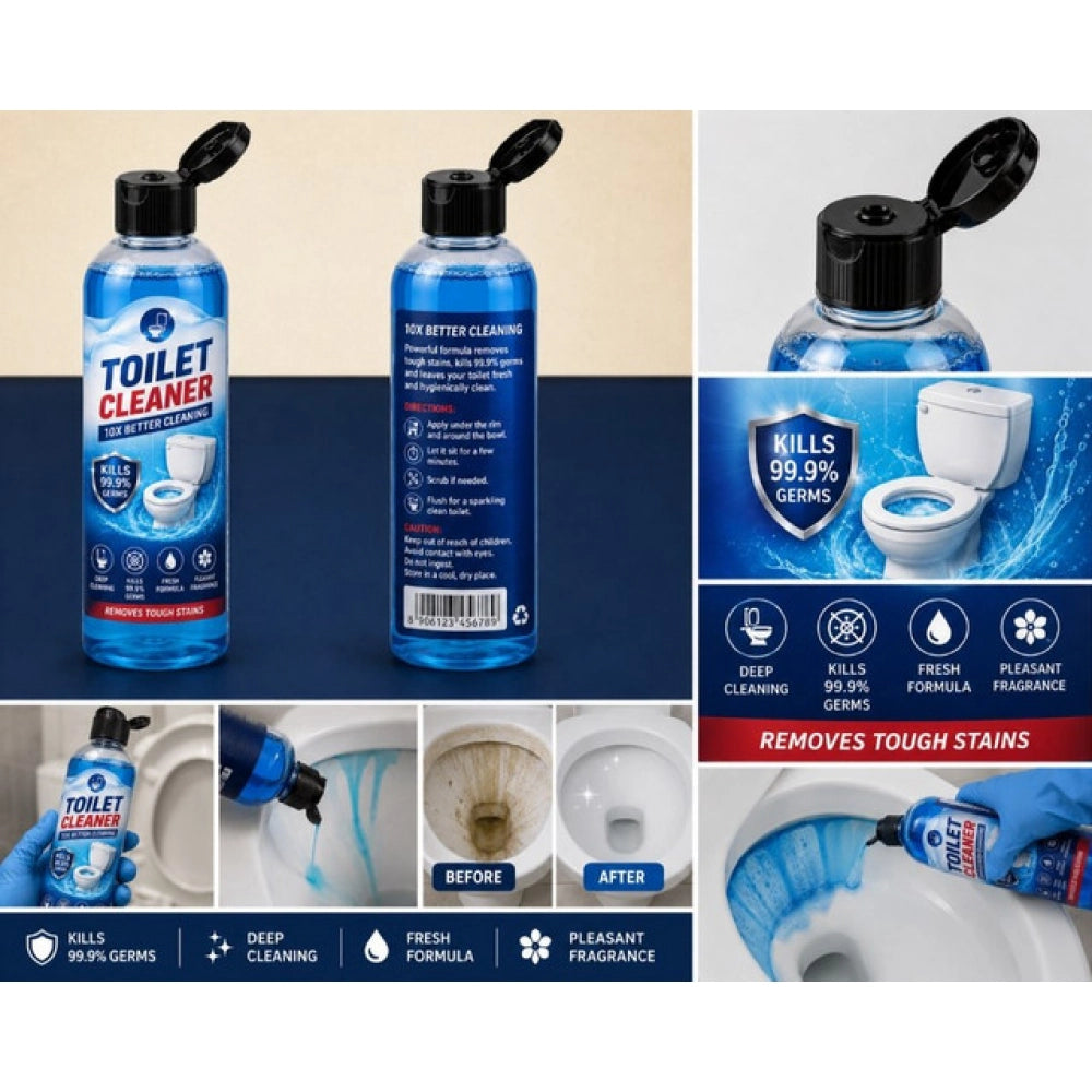 Amfyn Pack of 2 Ultra Clean Toilet Cleaner Gel Bottles 100 ML