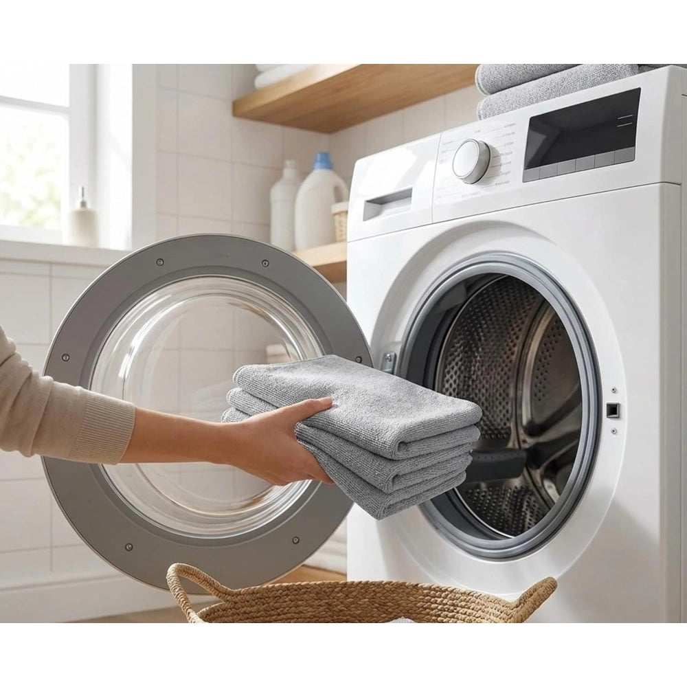 Amfyn Pack of 2 Microfiber Cleaning Cloth (Grey)