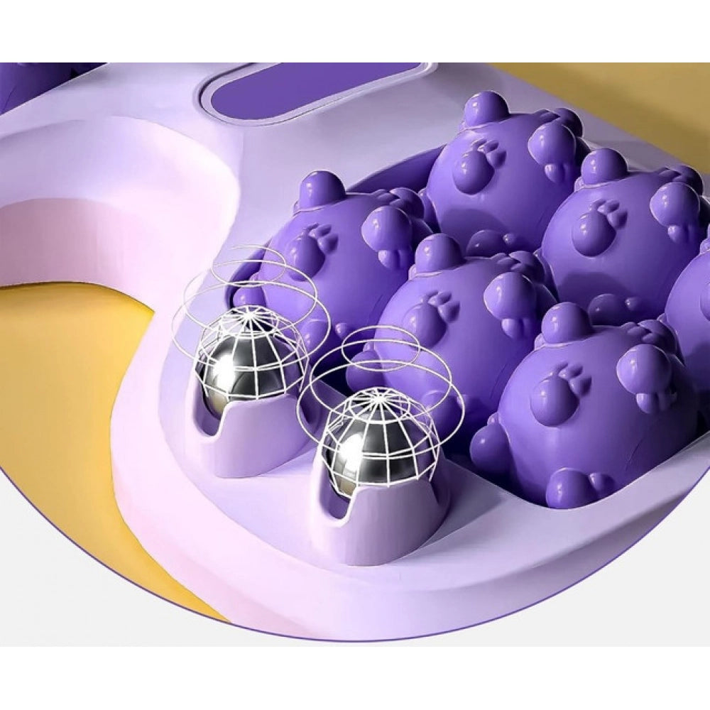Amfyn Pack of 2 Portable Double Foot Massage Roller (Purple)