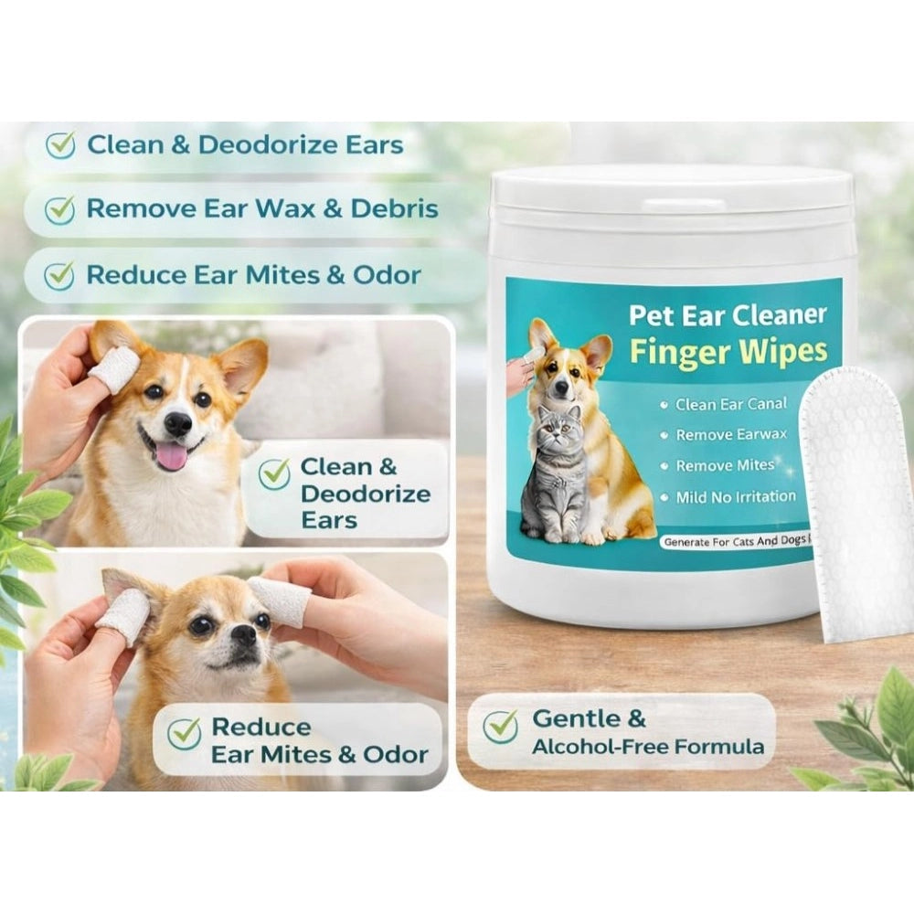 Amfyn Pack of 2 Pet Ear Cleaning Wipes (White)