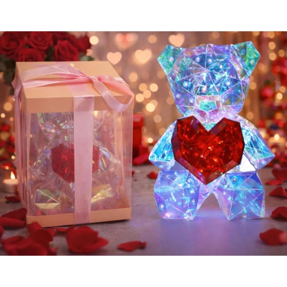 Amfyn Glowing Teddy Bear Night Light (Multicolor)