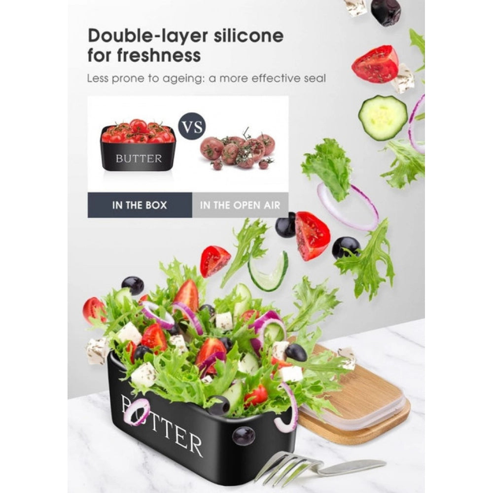Amfyn Ceramic Butter Box (Black)
