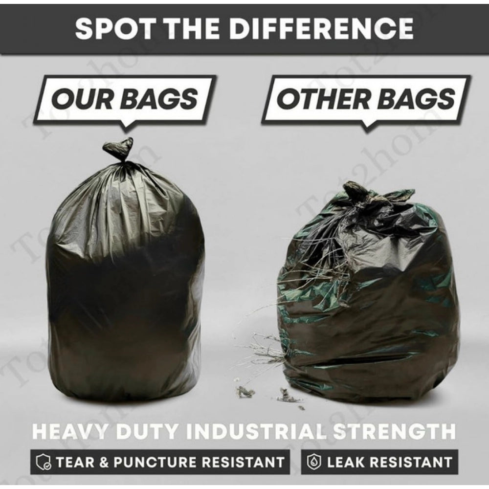 Amfyn Pack of 4 Recyclable Plastic-Biodegradable 17 x 19 Inches Garbage Bag (Black)