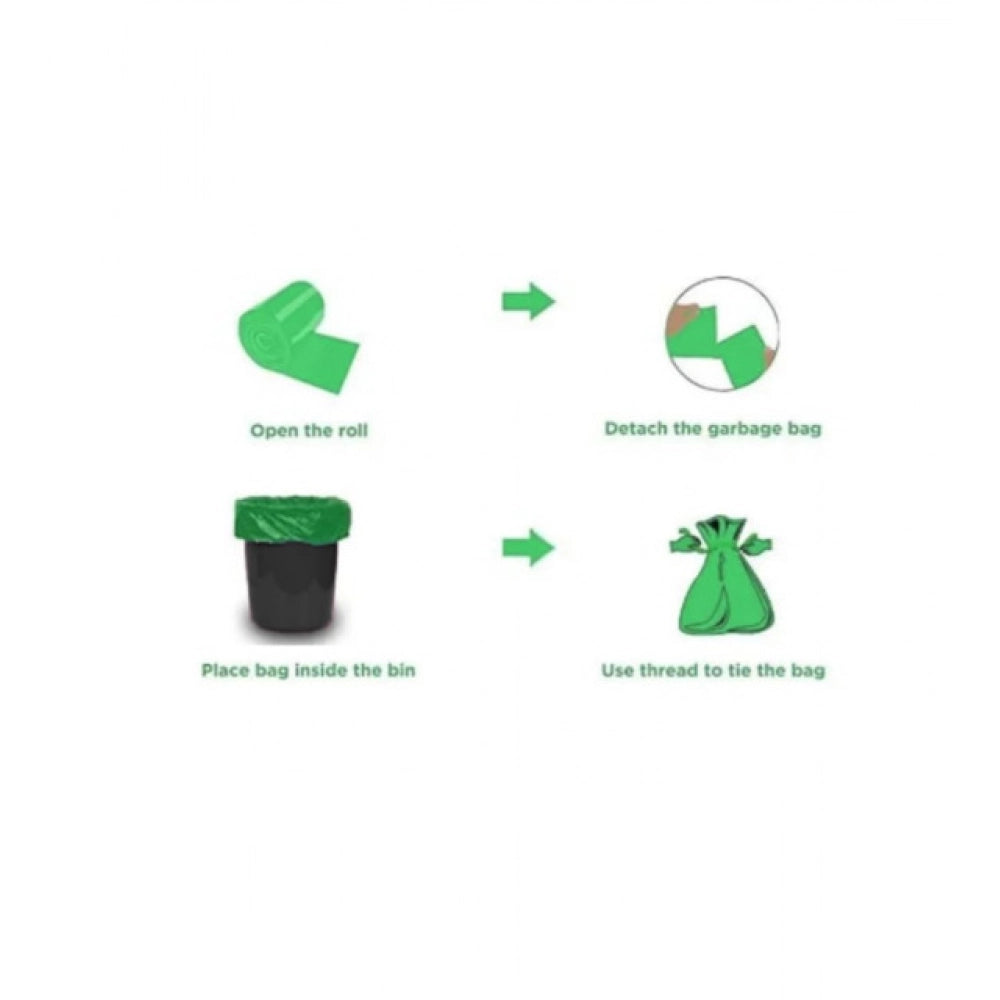 Amfyn Pack of 10 Biodegradeable Vegetable-Paper 19 x 21 Inches Garbage Bag (Green)