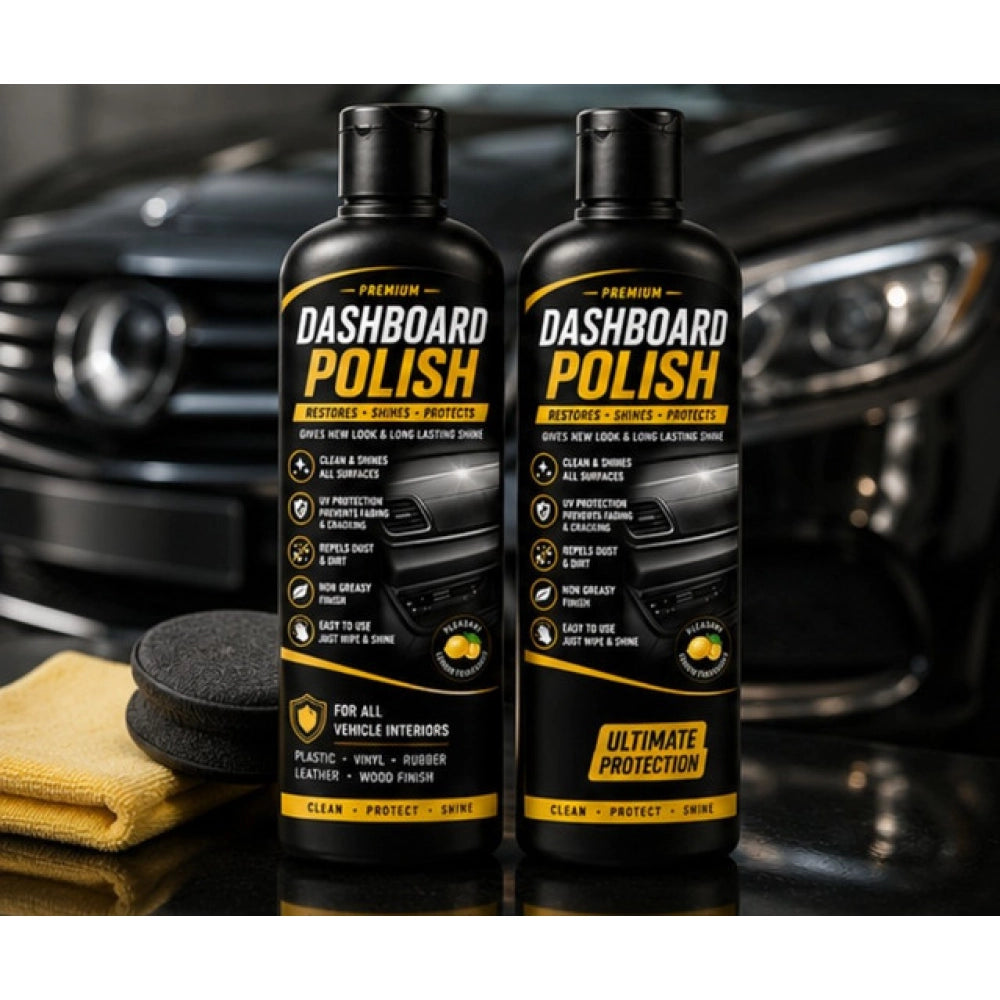 Amfyn Pack of 2 Dashboard Polish Liquid Flip Top Cap Bottles 100 ML