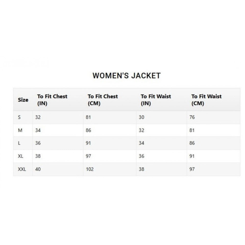Amfyn Women's Denim Washed Long Sleeves Jacket (Blue)
