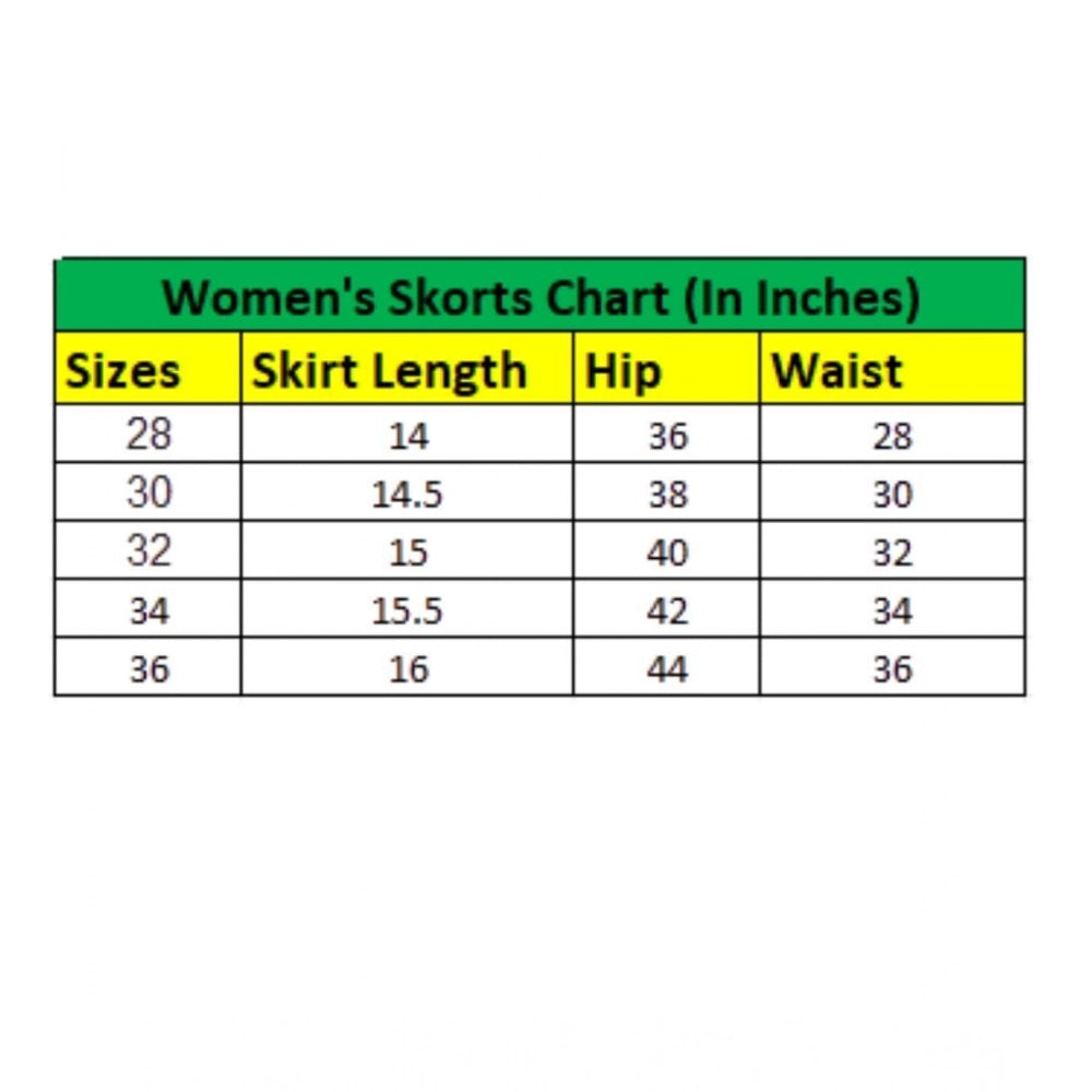 Amfyn Women's Denim Lycra Solid Zip Closure Skorts (Blue)