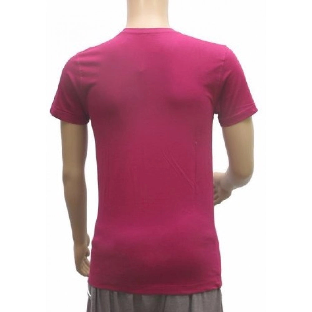 Amfyn Mens Hosiery Mix Printed Men Tshirts (Purple, XS)